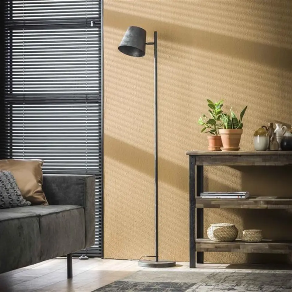 Industri?le vloerlamp Sienna metaal antraciet - 157x37x157 cm - Metaal - Grijs