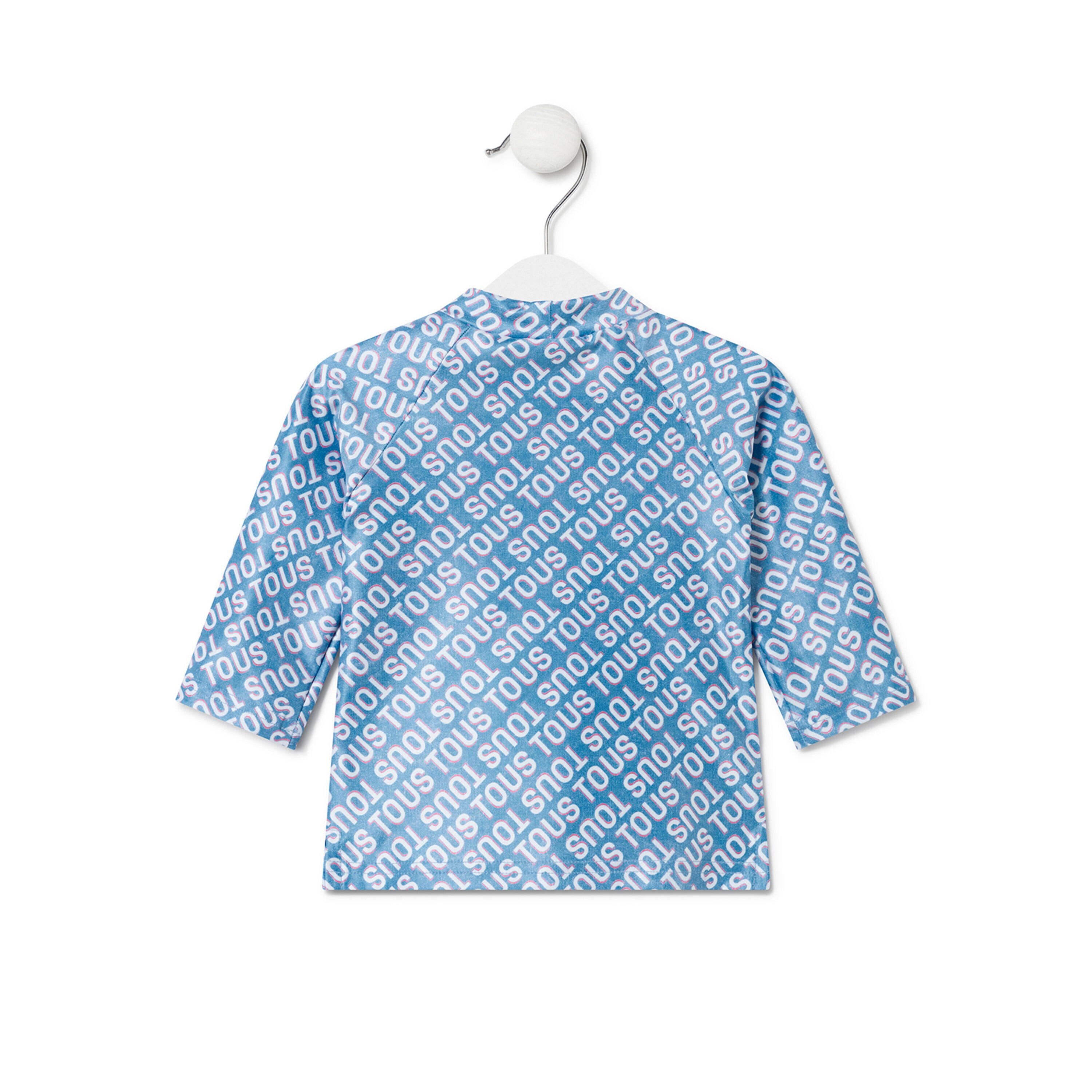 Camiseta de playa manga larga Logo azul