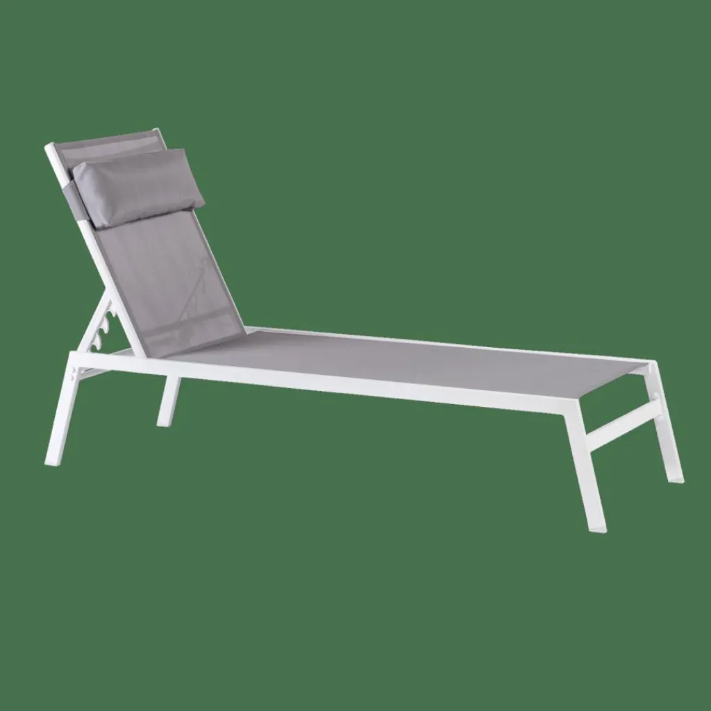 Chaises Longues^CASA HUGO Chaise Longue Set De 2 Blanc / Gris