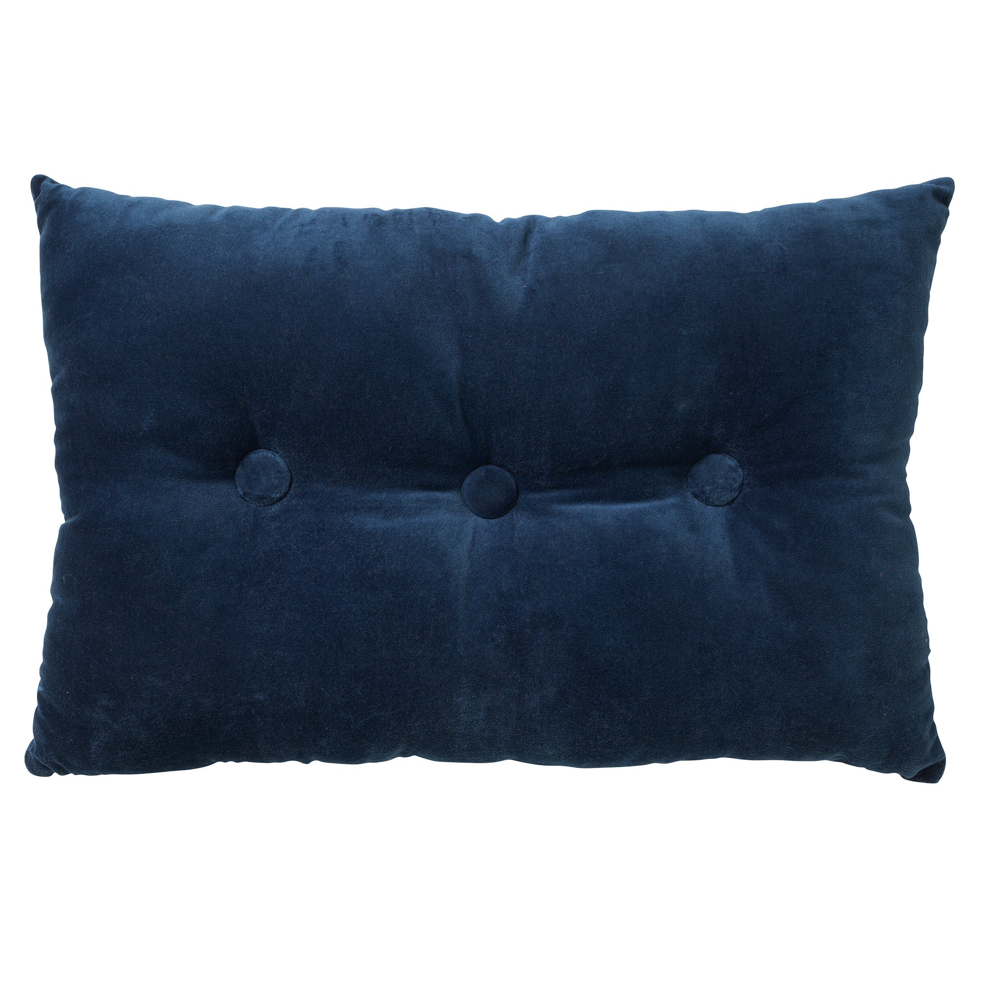 VALERIE - Sierkussen 40x60 cm - velvet - met knopen - Insignia Blue - donkerblauw