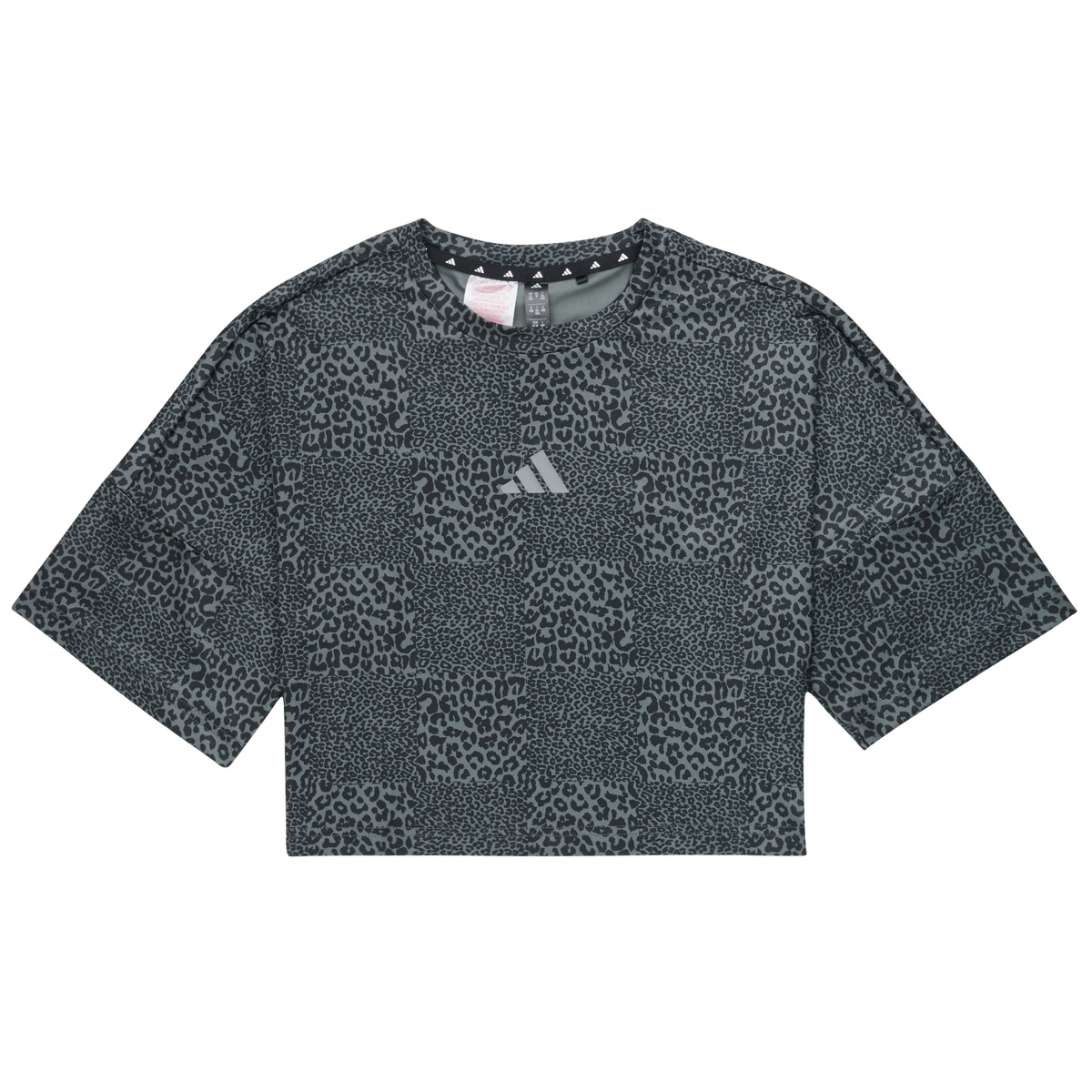 adidas - Seasonal Essentials Tiberio 3-Stripes Tricot Track Suit Kids - Black / Leopard