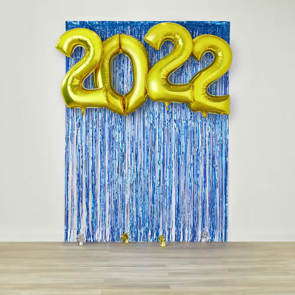 0-9 Numbers Satin Foil Balloon, Gold, 34-in, Helium Inflation & Ribbon Included for Birthday/Graduation/New Year's Eve/Anniversary
