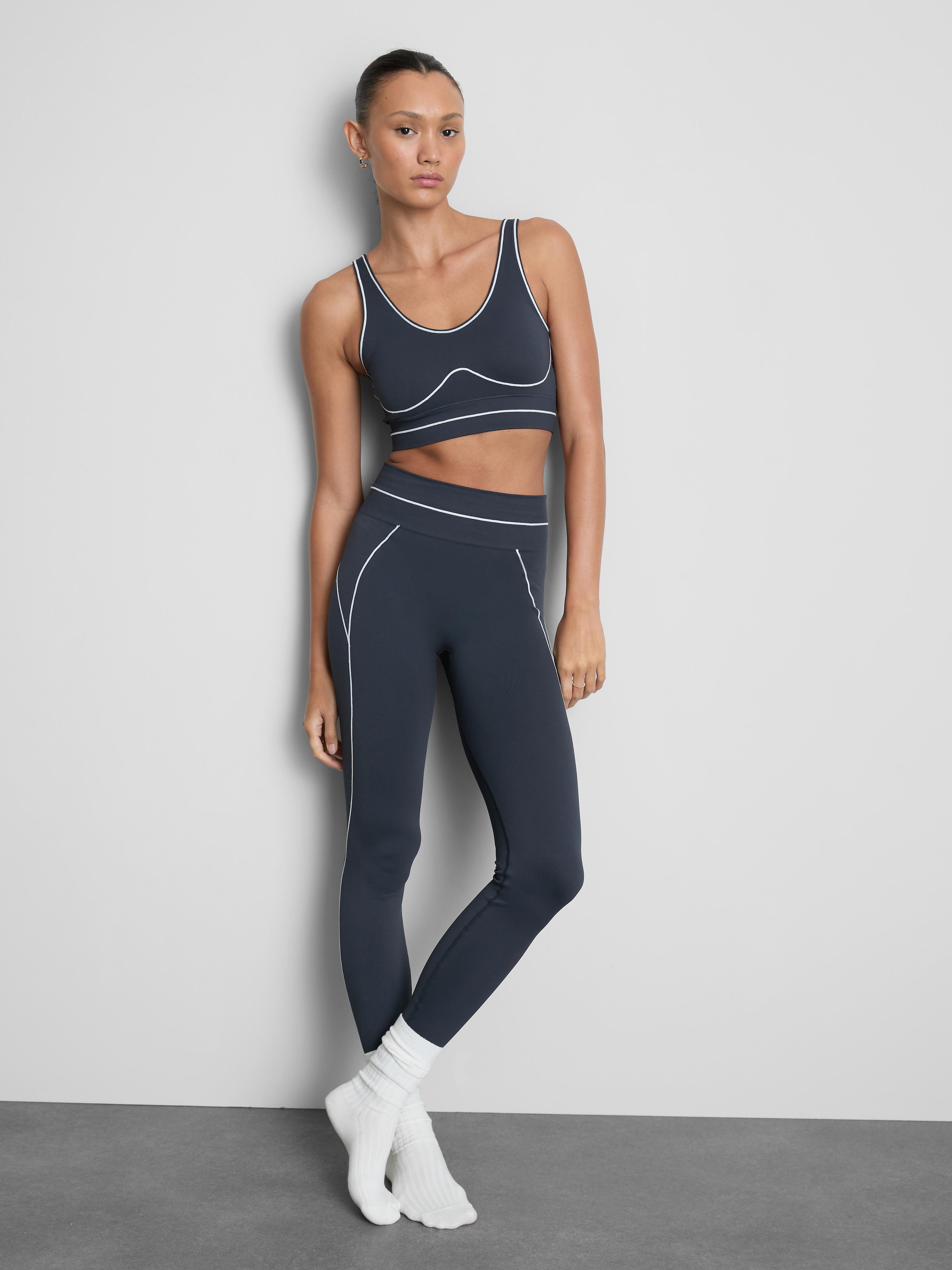 Seamless Contrast Pipe Performance Leggings