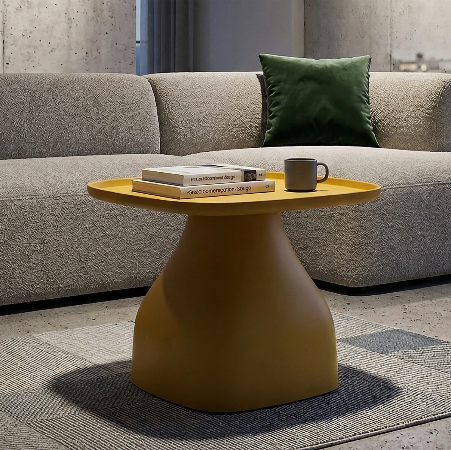 Tavolino Gea giallo 38 cm Mauro Ferretti