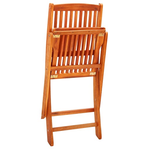 NNEVL Folding Garden Chairs 6 pcs Solid Eucalyptus Wood