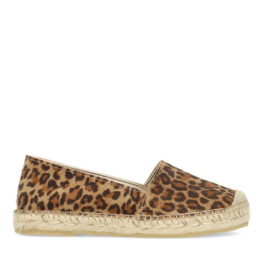Manfield Leopard suède espadrilles