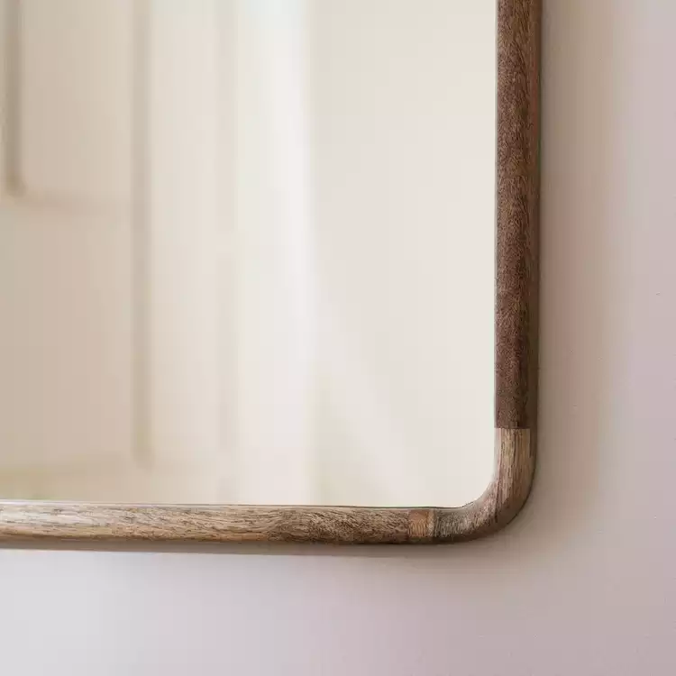 Habitat Mango Wood Wall Mirror - 70x50cm