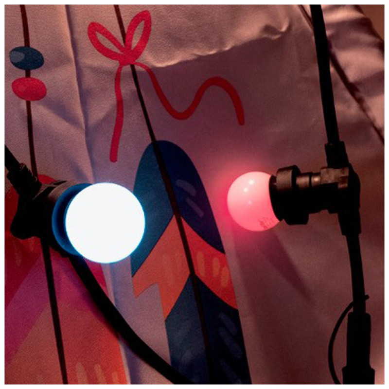 Guirlande noire extérieure LED 10 x 0,43 W multicolore 5 m XANLITE