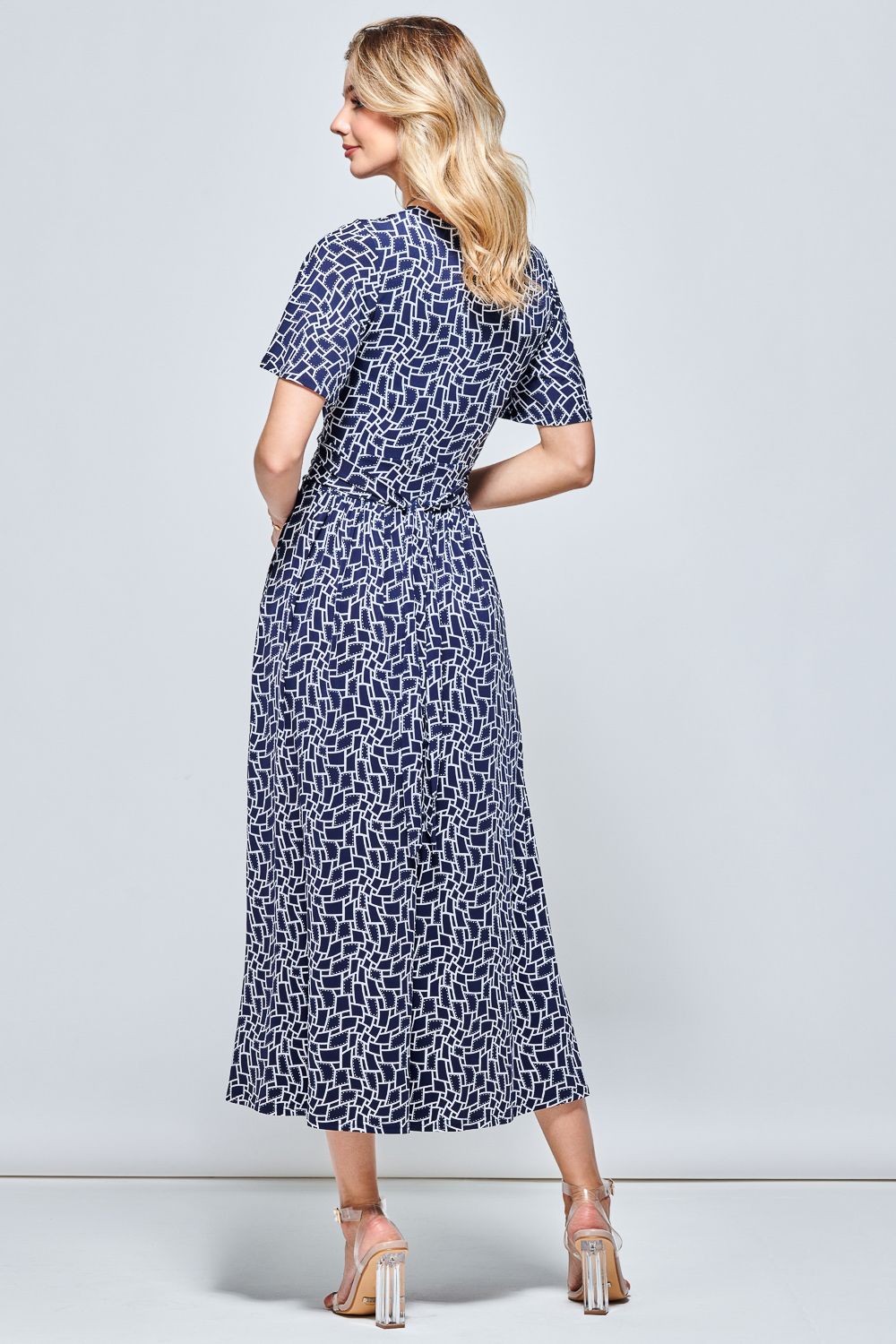 Jolie Moi Angel Sleeve Jersey Maxi Dress