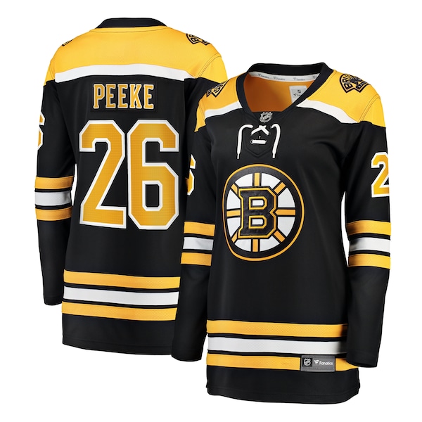 Andrew Peeke Boston Bruins  Women's Home Breakaway Jersey - Black