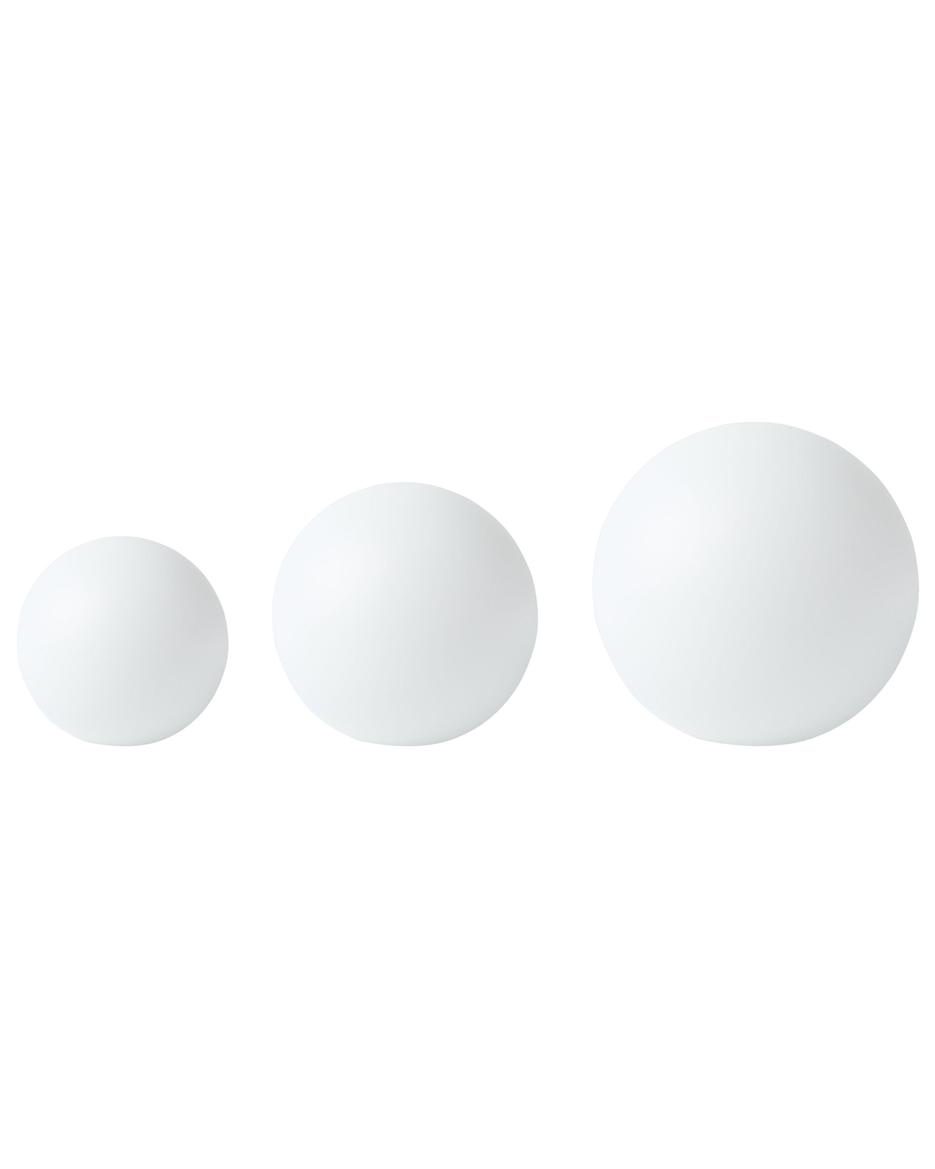 Set of 3 Solar Outdoor LED Ball Lamps LOBAINA with Remote White