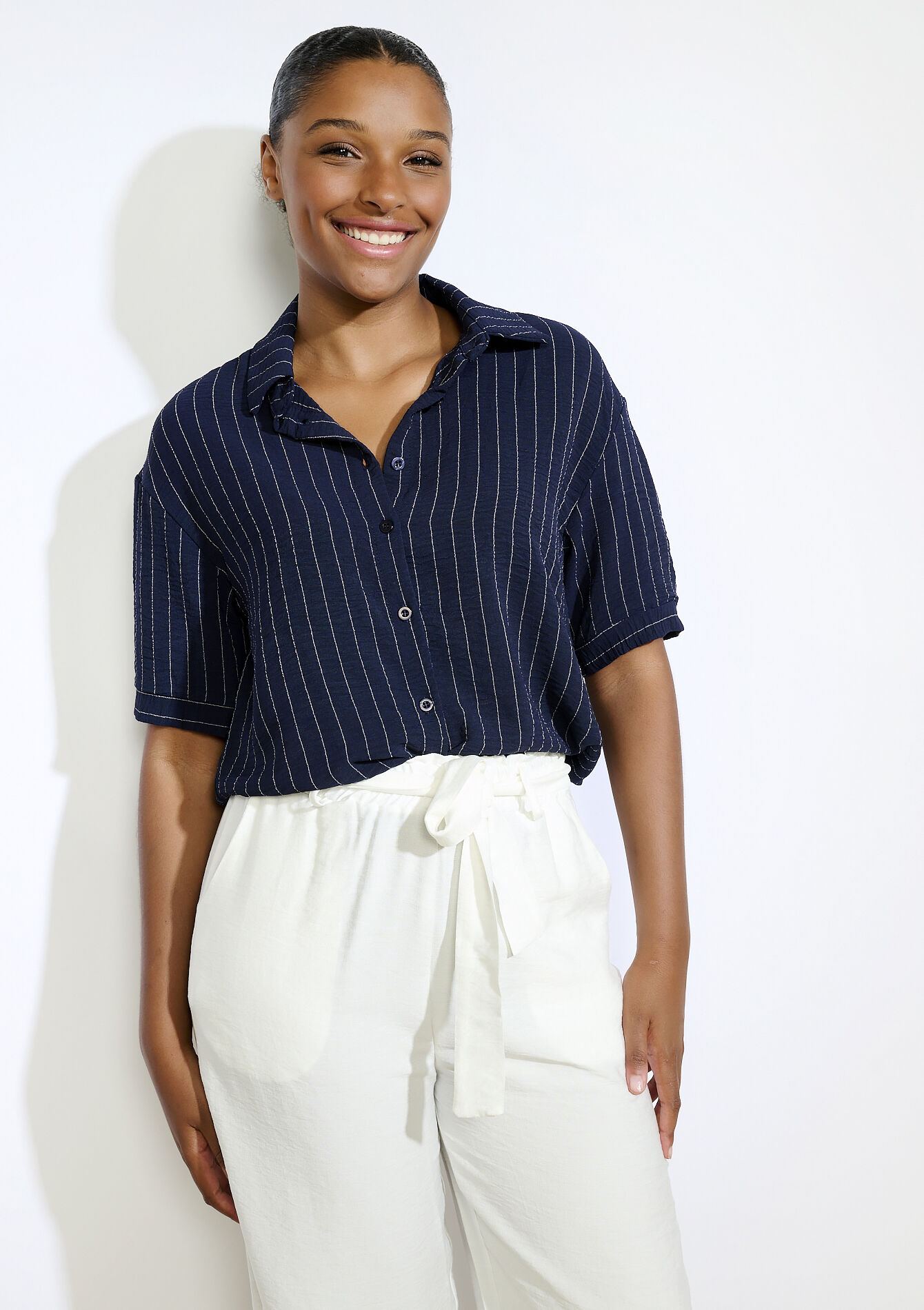 Losse gestreepte hemd