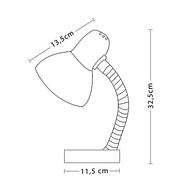 CHARLESTON: Lampe de bureau avec culot E27, noir