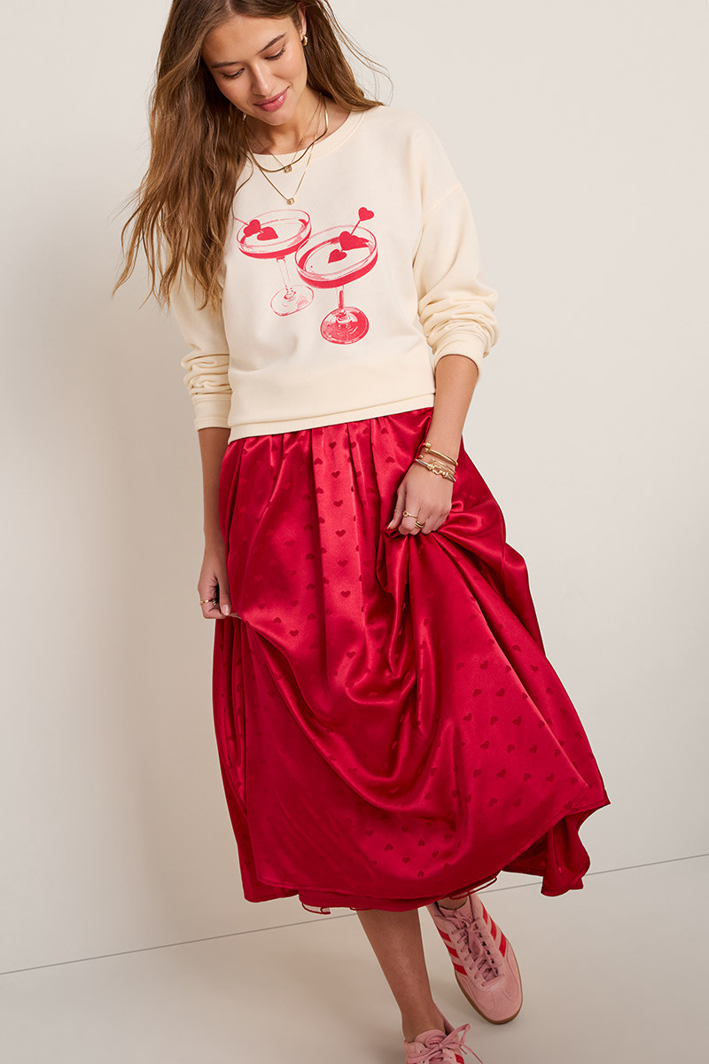 Martini Graphic Crewneck Sweatshirt