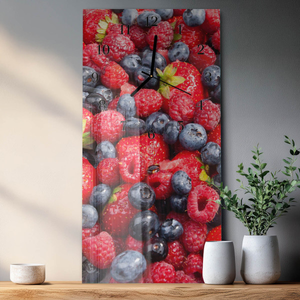 Cichy zegar 30x60 Mieszanka Jagodowa nowoczesny na ścianę
