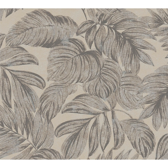 Vliestapete, 10,05x0,53m, Blatt beige