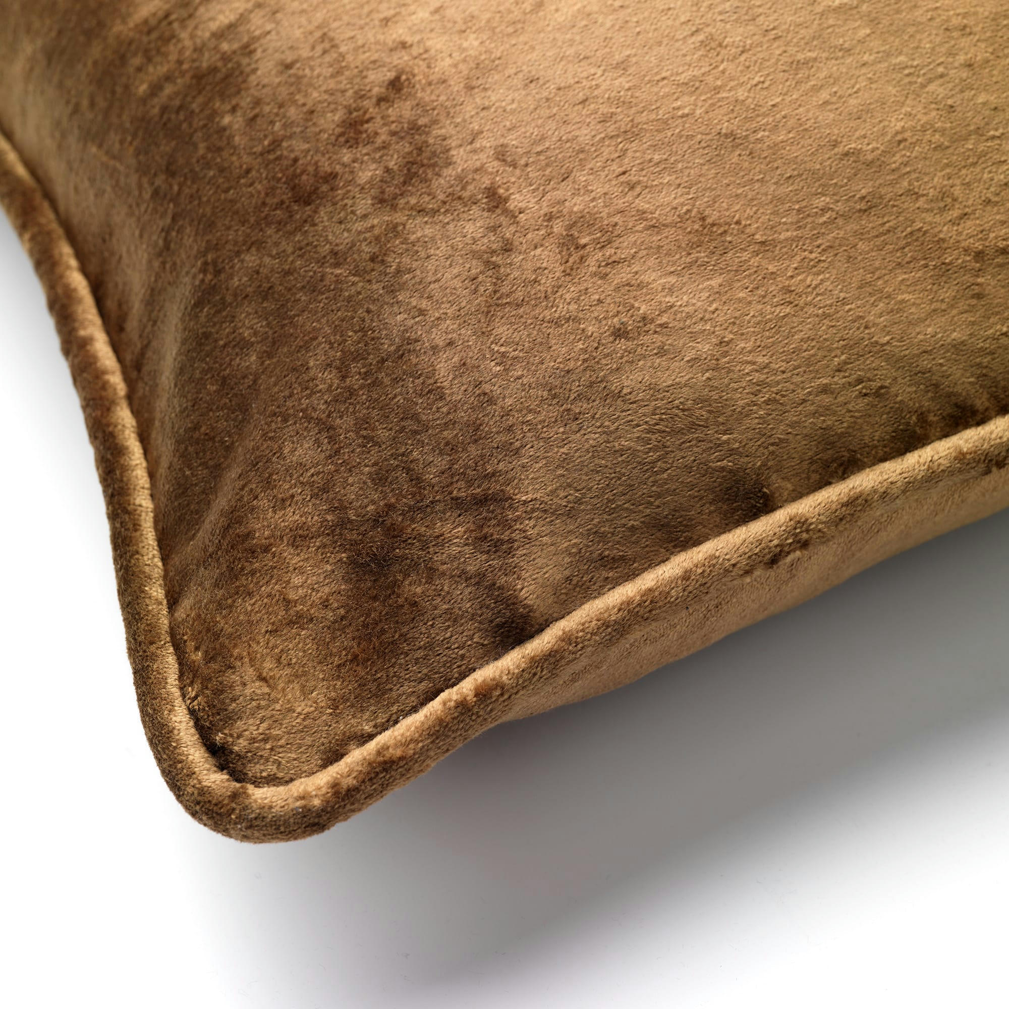 - Coussin marron en velours 30x50 cm uni