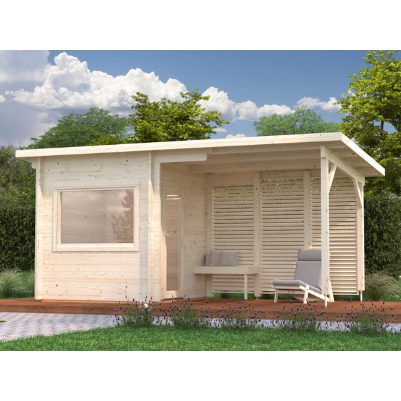 Saunahaus »Sanna«, B x H x T: 490 x 249 x 210 cm, Fichtenholz
