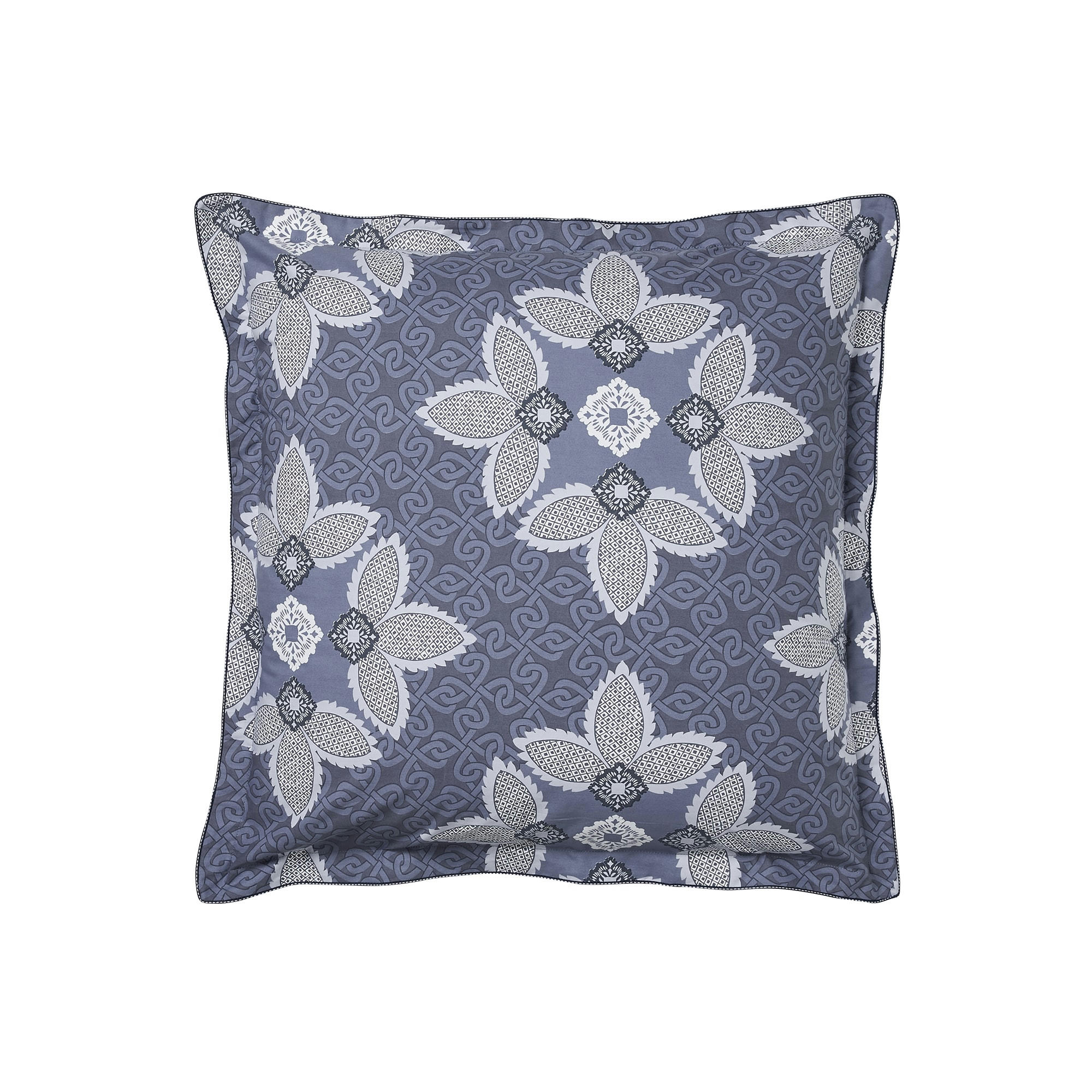 MAGELLAN - Taie d'oreiller en percale de coton bleu marine 65x65