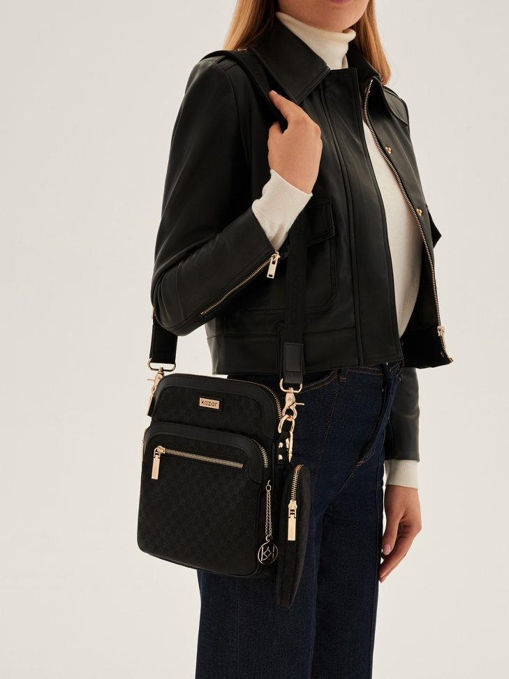 Ladies' black messenger bag