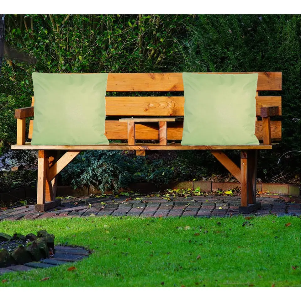 Anna's collection buiten/tuin kussens - mintgroen - 45 x 45 cm