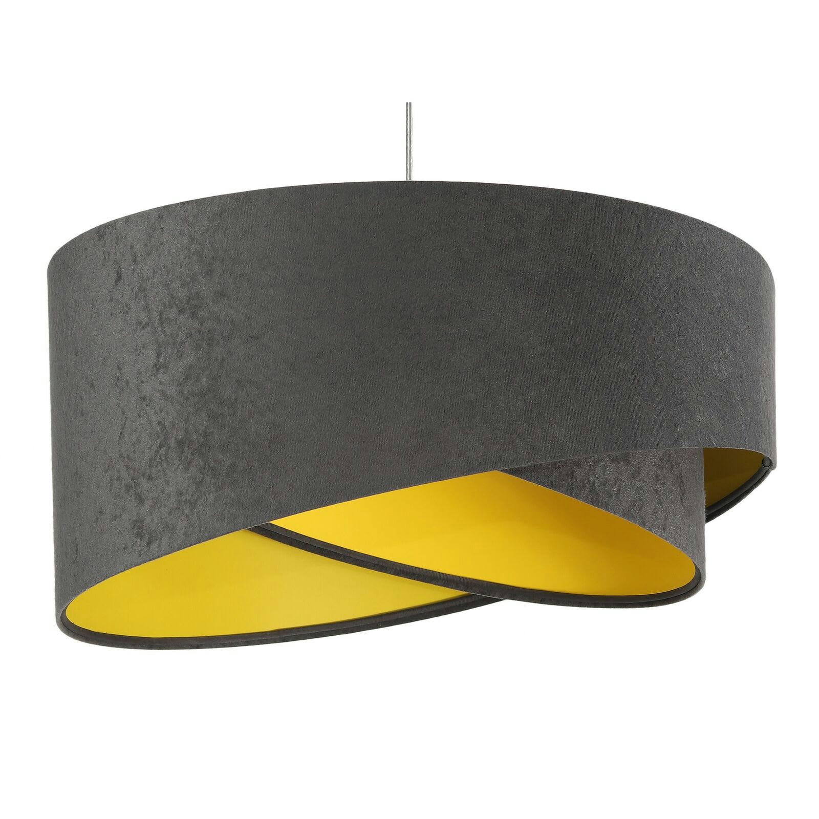 ASYMETRIC - Suspension Tissu Gris 50x50x105 cm