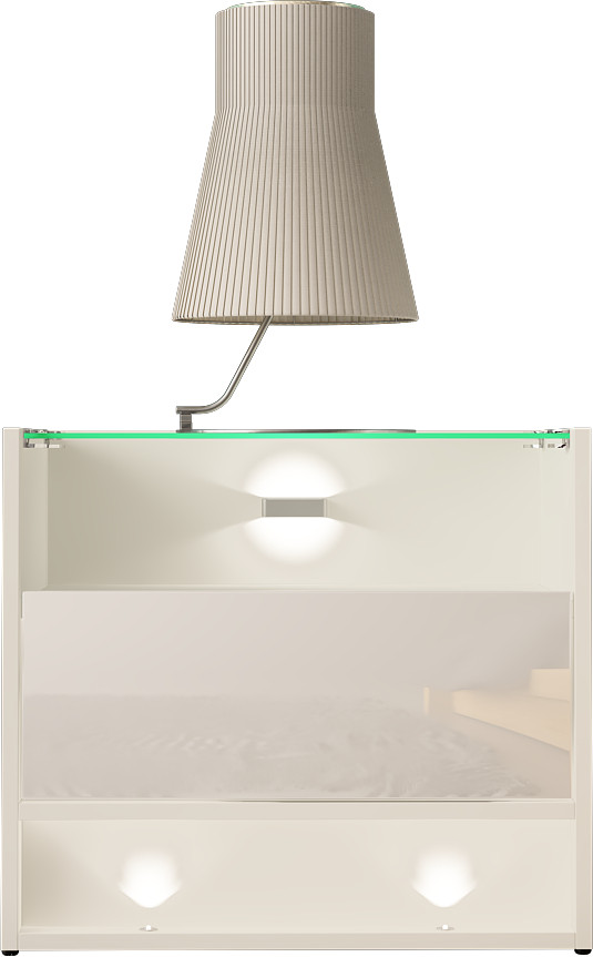 Szafka Nocna 55cm- Vision 5 Biały mat - Biały połysk