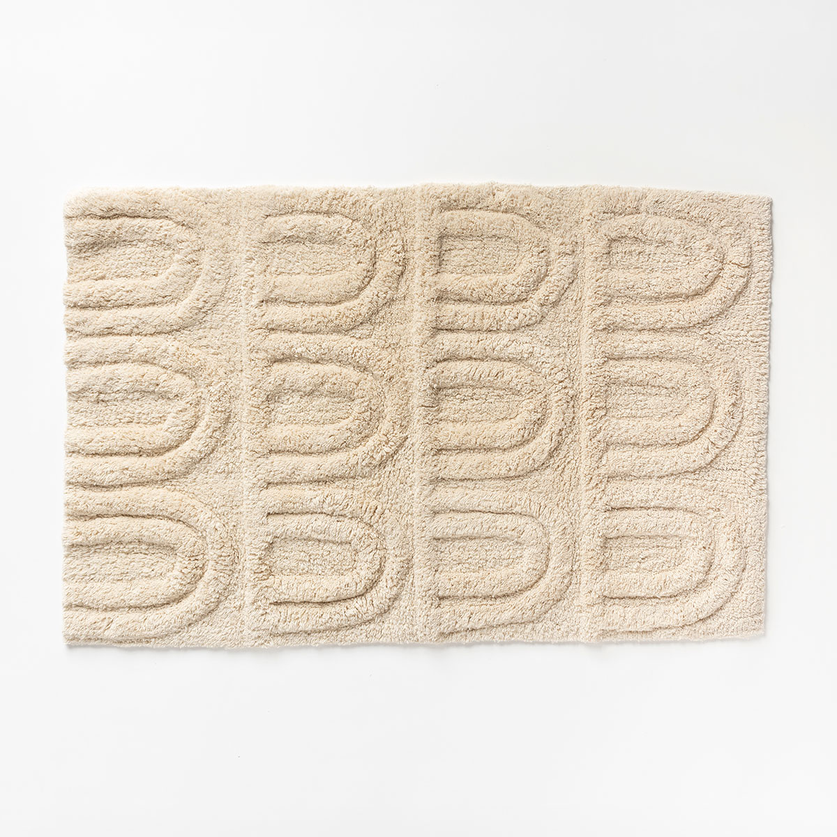 Tapete wc ELLA bege de algodão 50x80cm