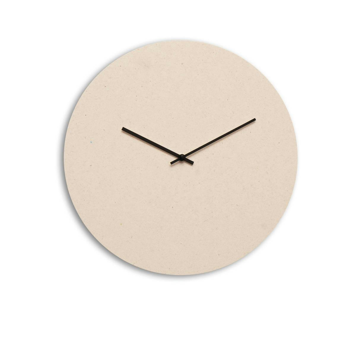 - Horloge murale en fibres textiles beige D38cm