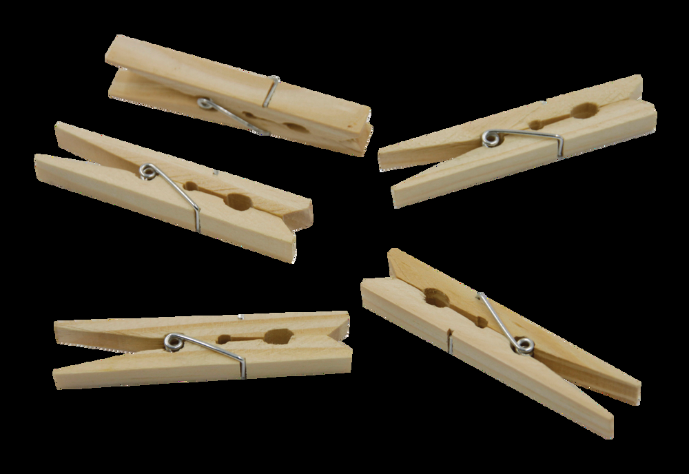 type A Natural Wood Clothespins, 48-pk