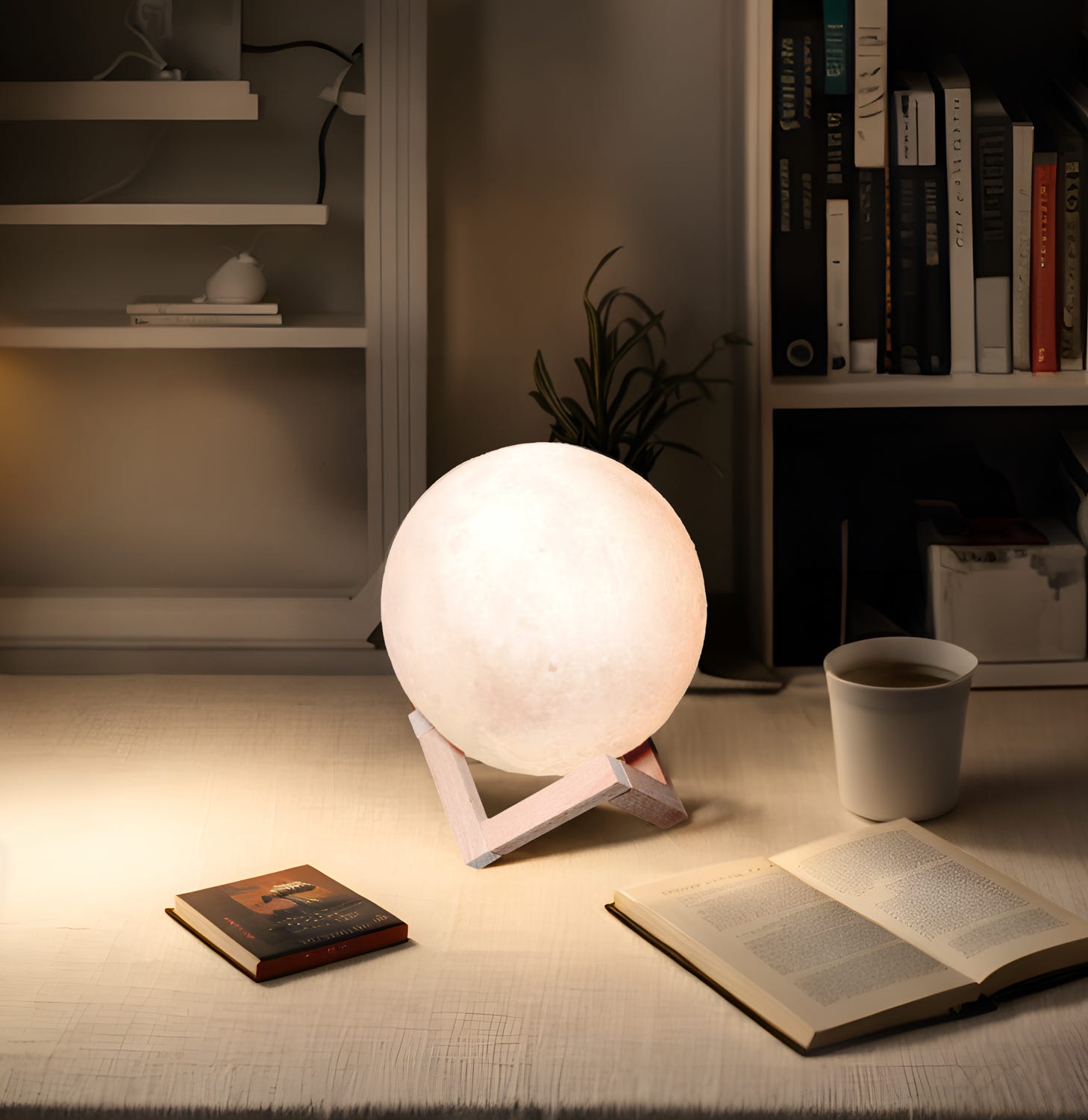Lampada luna led 3D ricaricabile 15 cm