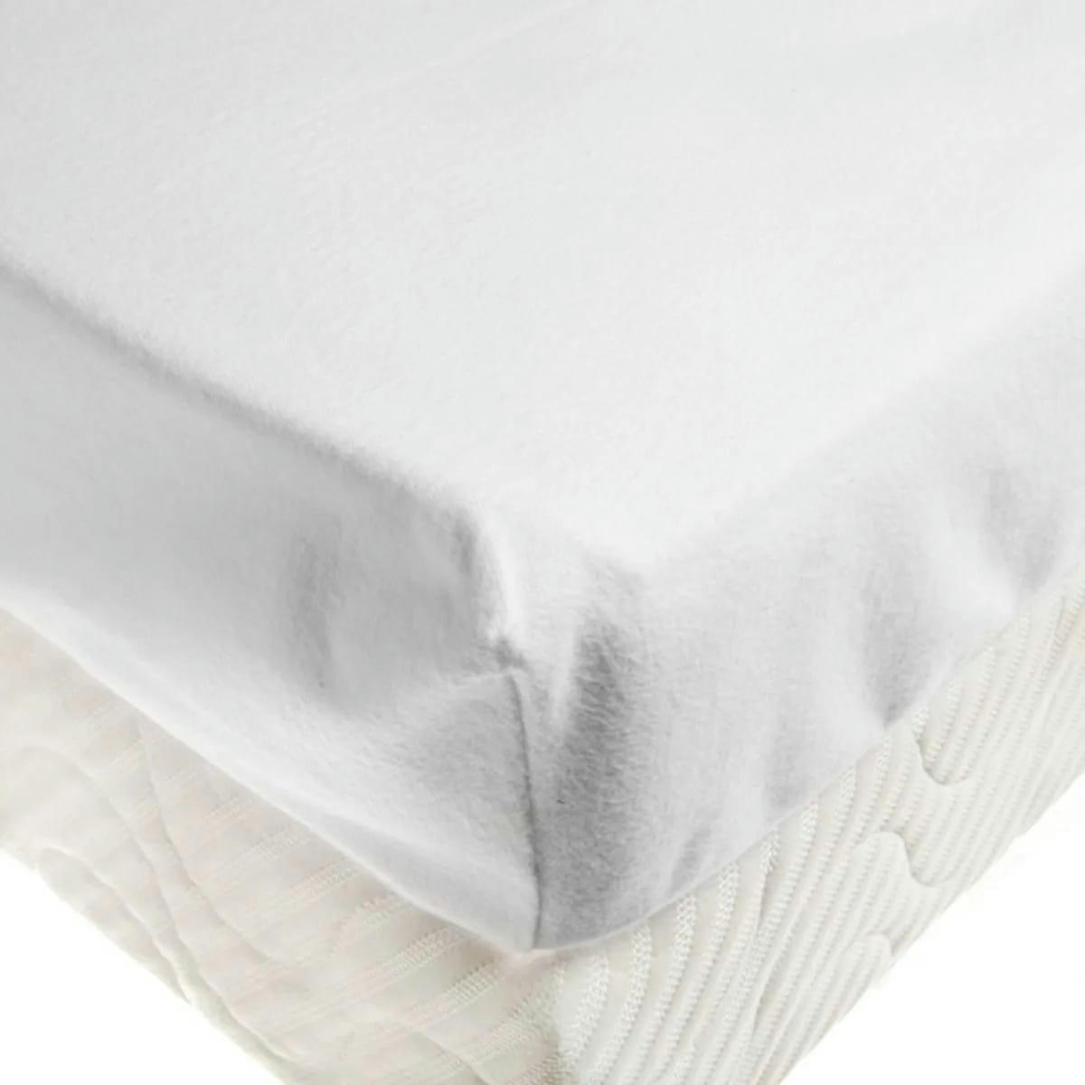 - Protège-matelas bébé 100% coton bio blanc 70 x 140 cm
