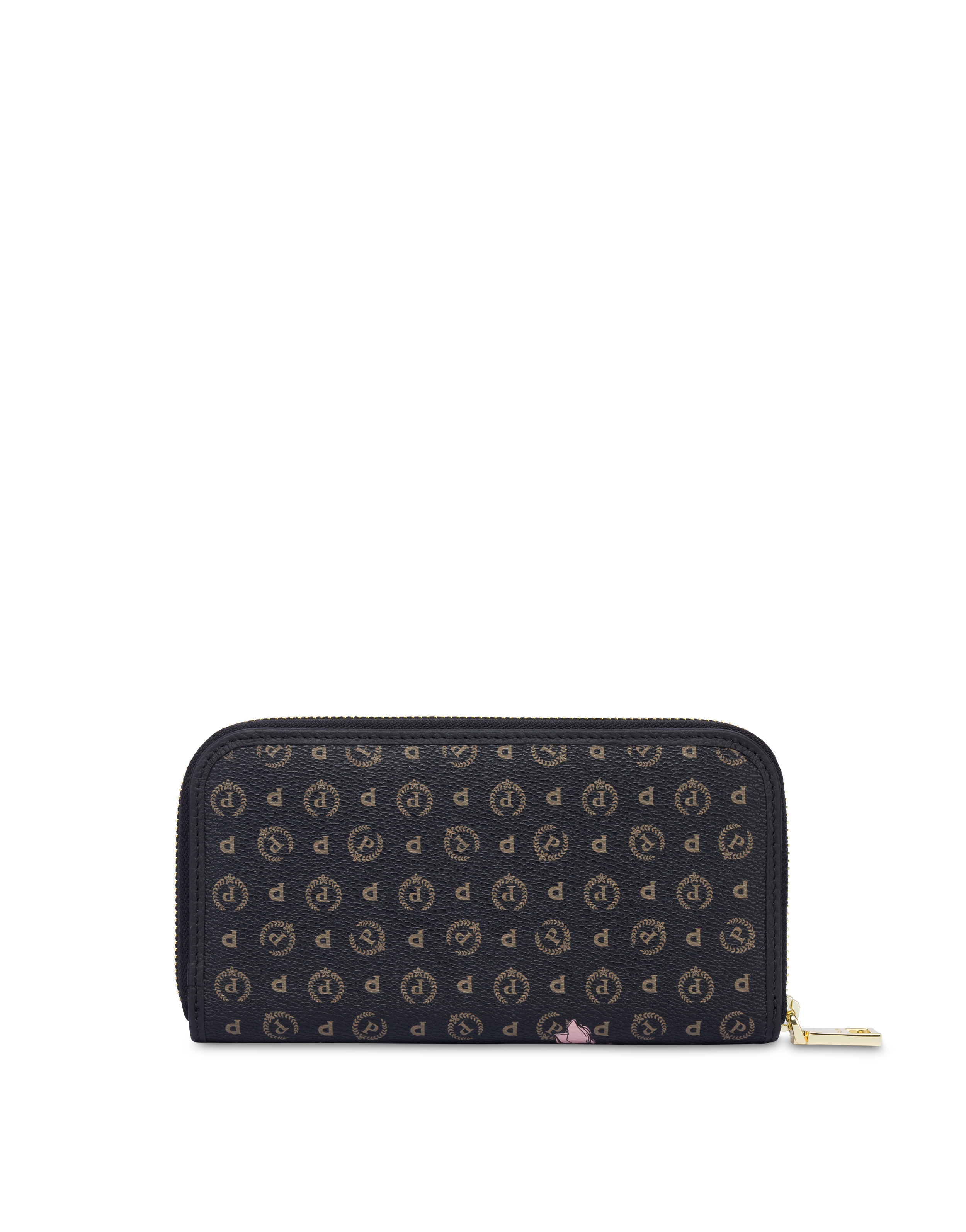 Portafoglio Zip Around In Heritage Marina Flower Nero/nero