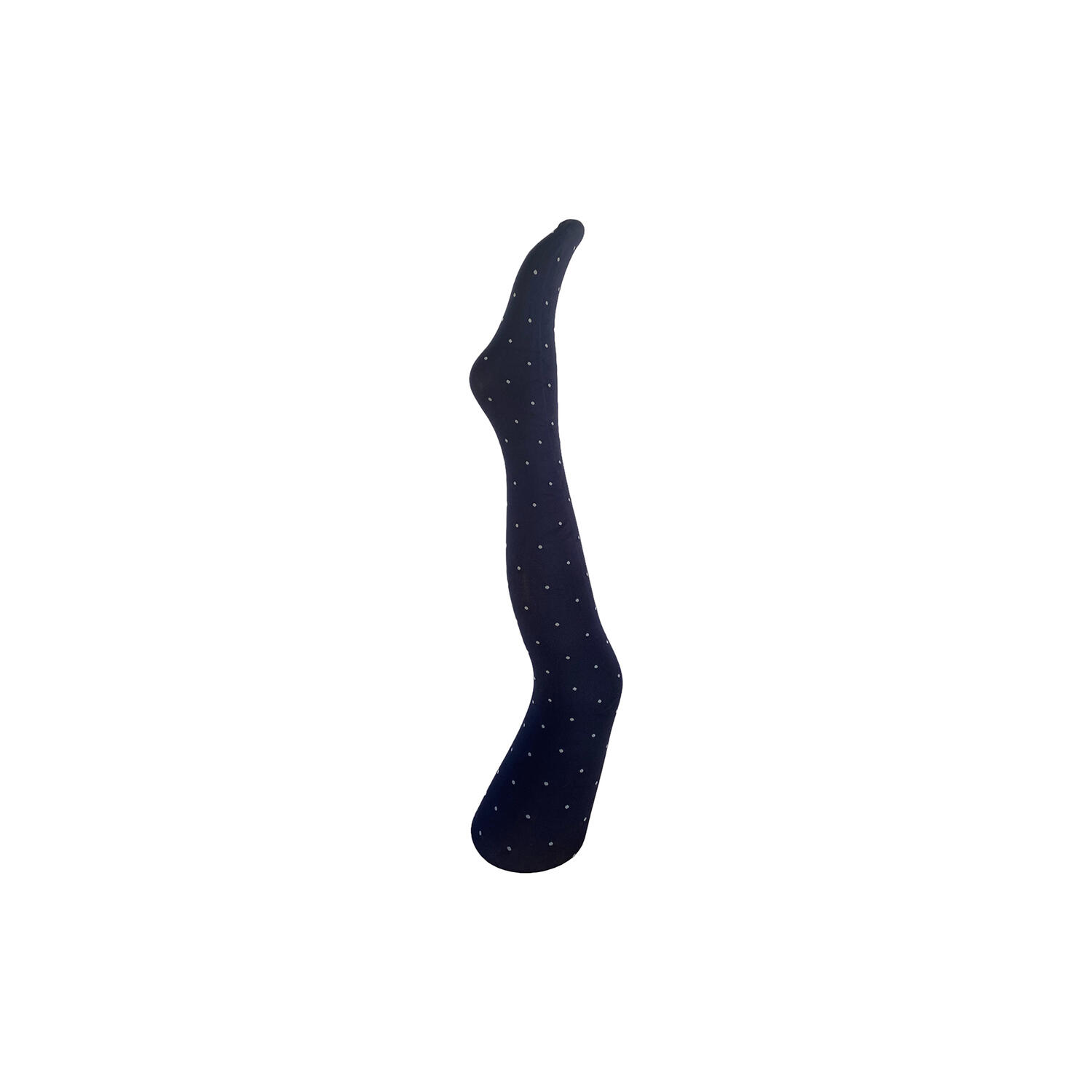 Agnes navy dot tights, navy w. light grey dots
