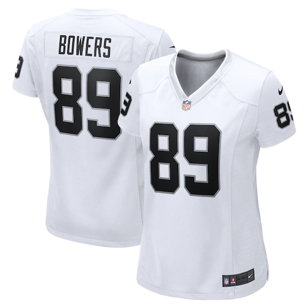 Brock Bowers Las Vegas Raiders Nike Women's Game Jersey -  White/Black
