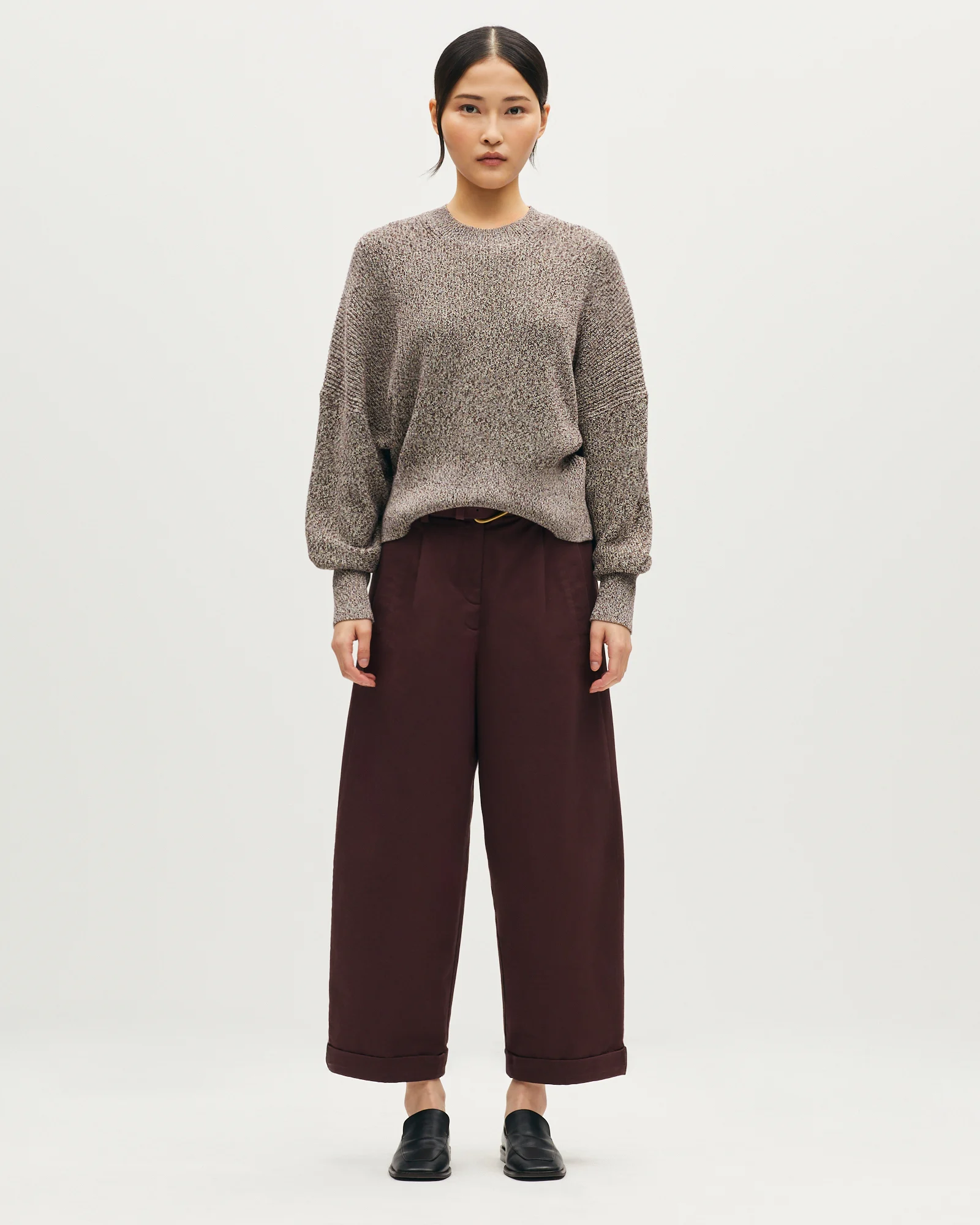 Pull col rond en coton