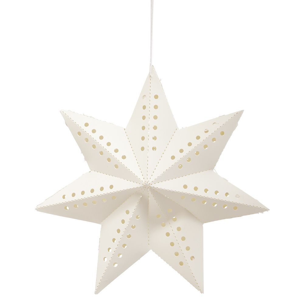 étoile origami à suspendre blanc Ø19 cm