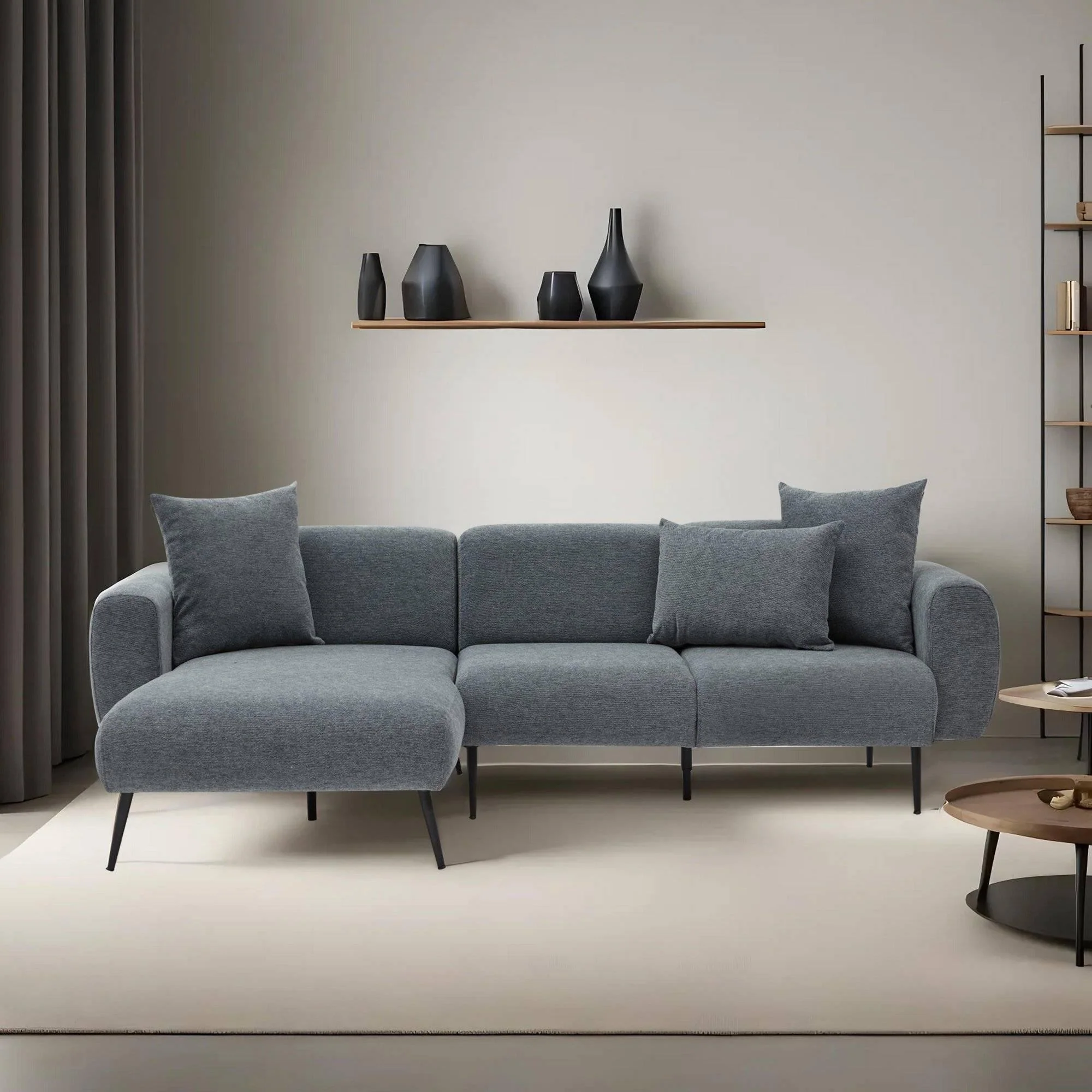 Hoekbank Zeno links bouclé