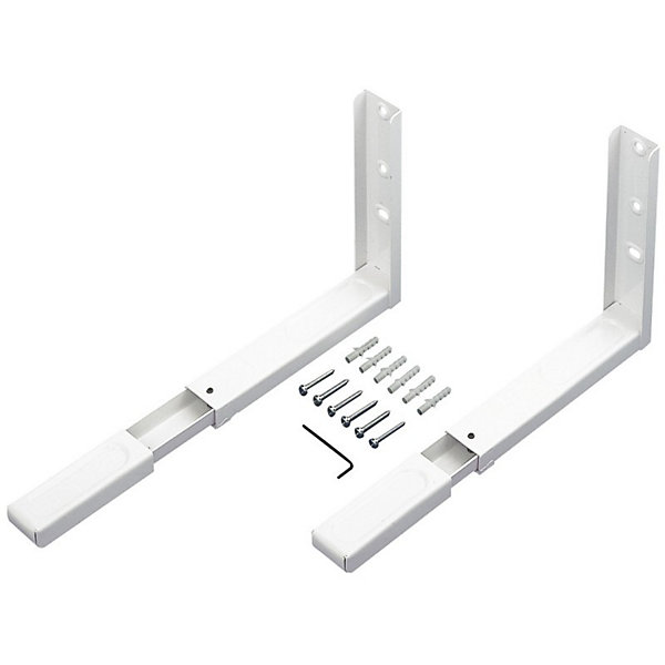 AMIG - Support de micro-ondes500 - 360-450 x 220 mm - Acier - Blanc
