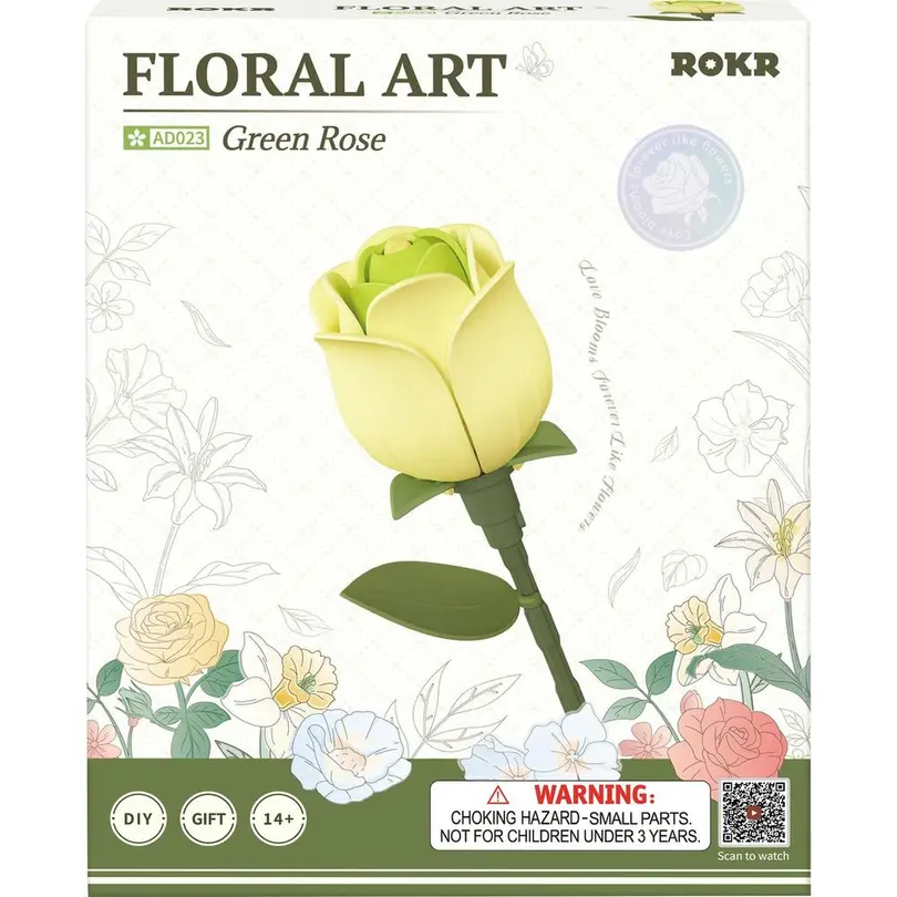 3D-Puzzle Green Rose