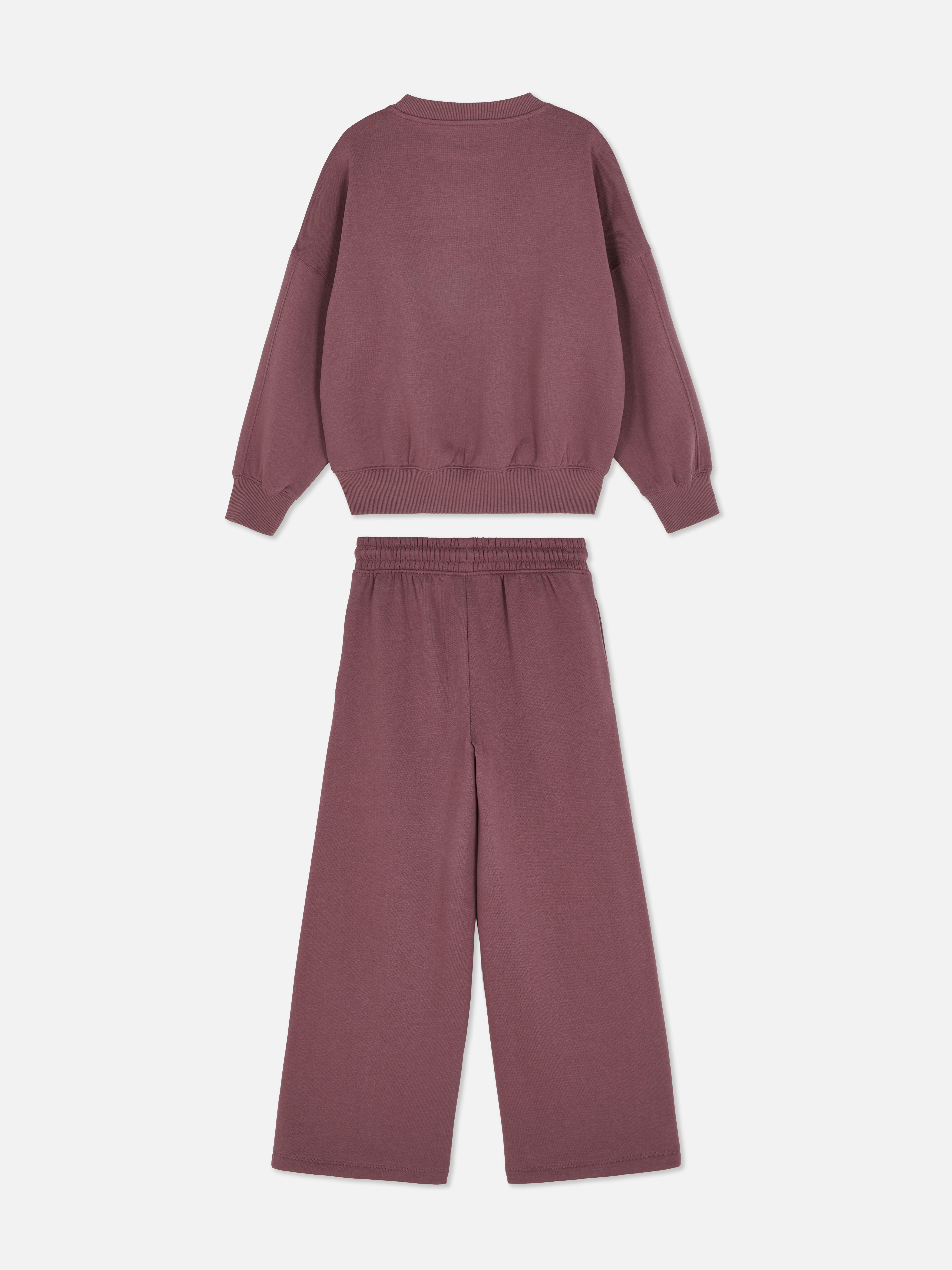 7-15yrs | Sweatshirt and Wide-Leg Joggers Set