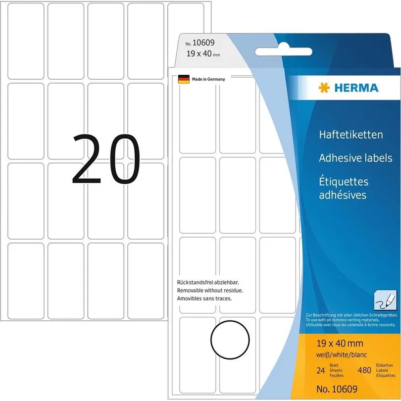 Etiketten 24er-Set Herma