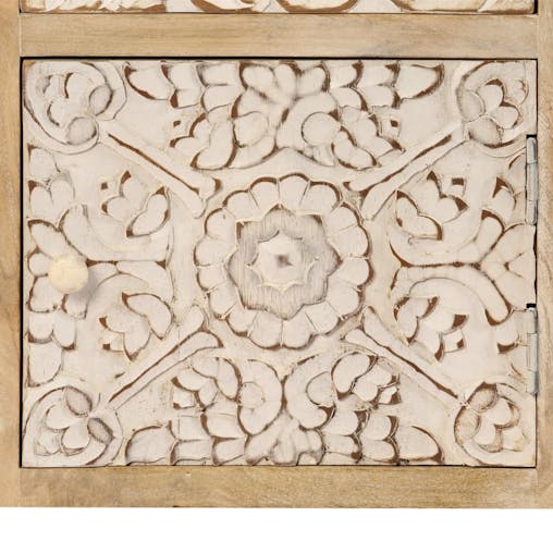 NNEVL Bedside Table Solid Mango Wood 40x30x50 cm