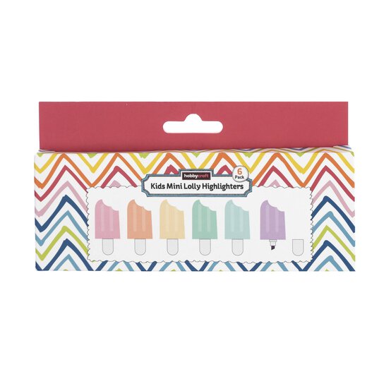 Mini Lolly Highlighters 6 Pack