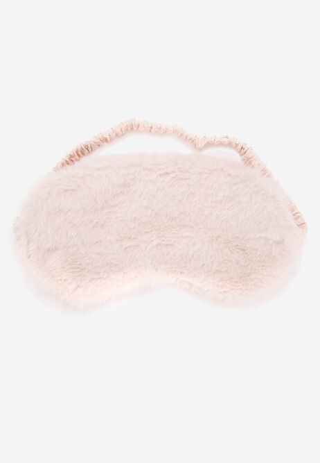 Womens Pink Fluffy Eye Mask