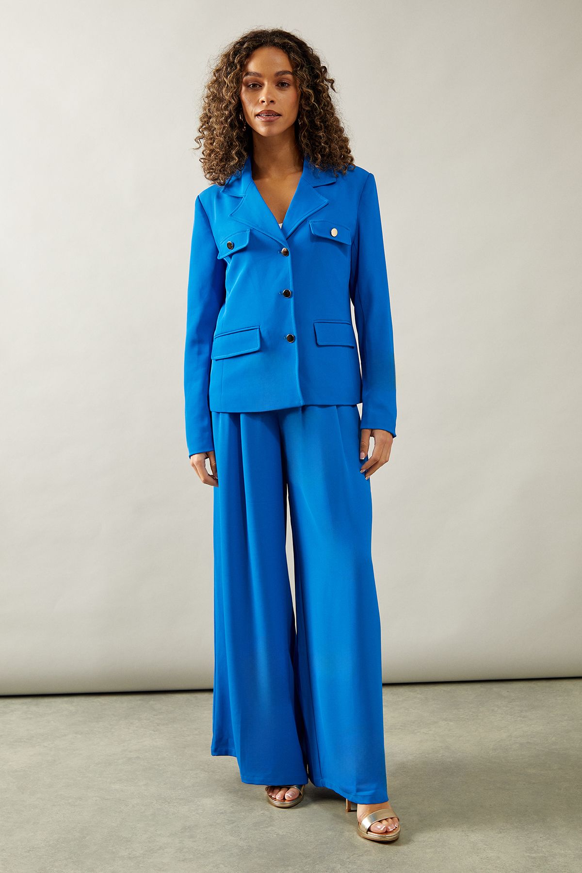 Wallis Four Pocket Button Through Blazer