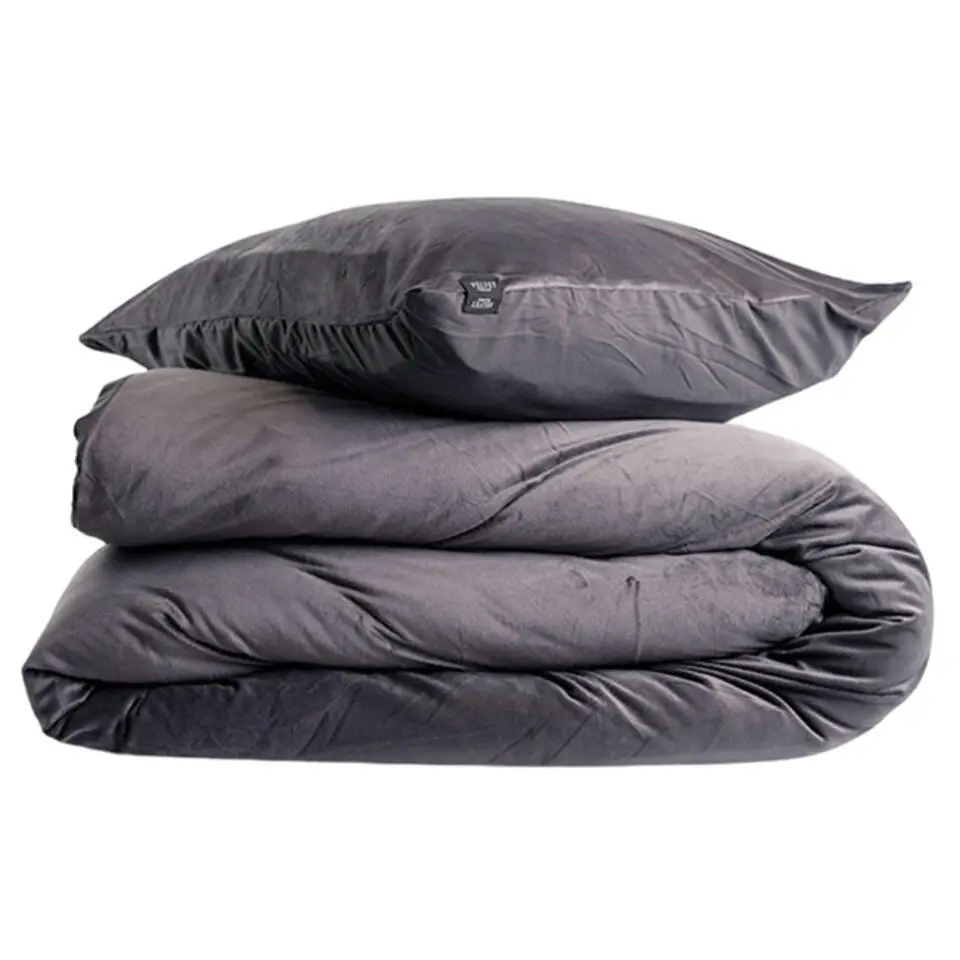 Zavelo Dekbedovertrek Velvet Comfort Antraciet-2-persoons (200 x 20...