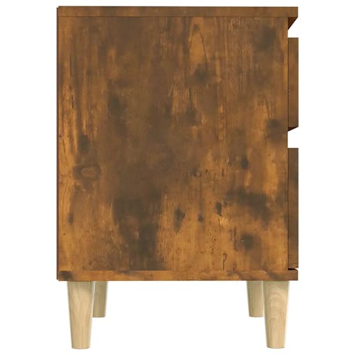NNEVL Bedside Cabinets 2 pcs Smoked Oak 40x35x50 cm