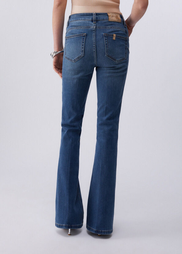 Jeans bootcut a vita alta