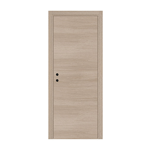 Bloc Porte isotherme PREMIUM Chêne blond - Poussant droit et ajustable - L830mm